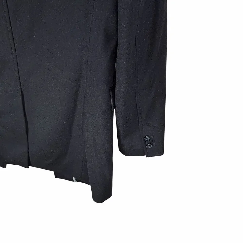 Banana Republic Wool Topcoat Overcoat Coat Mens Medium Black